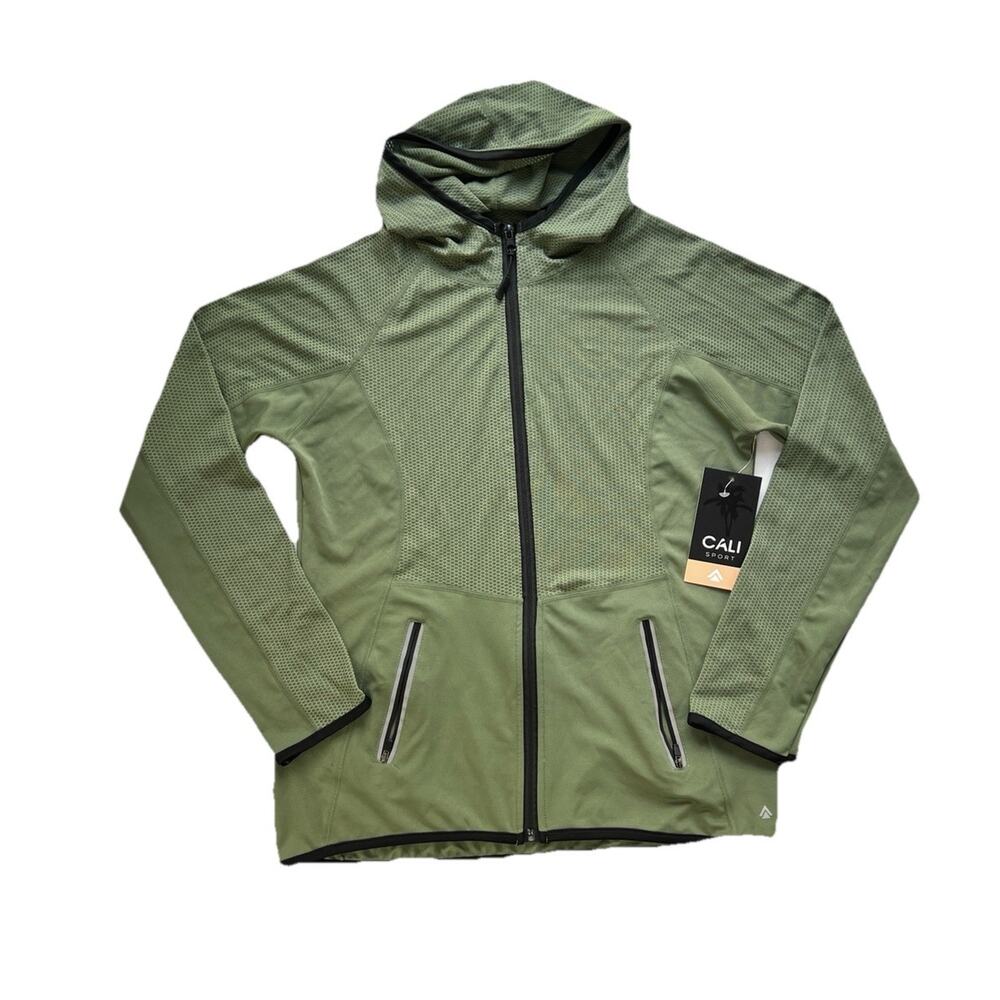 Cali Sport Full Zip Lightweight Hoodie Jacket Medium Running Yoga Athleisure